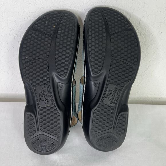 Finn Comfort Teal Blue Sandals Size EU 37D/US 6.5-7 Made in Germany, comfort - Picture 7 of 9